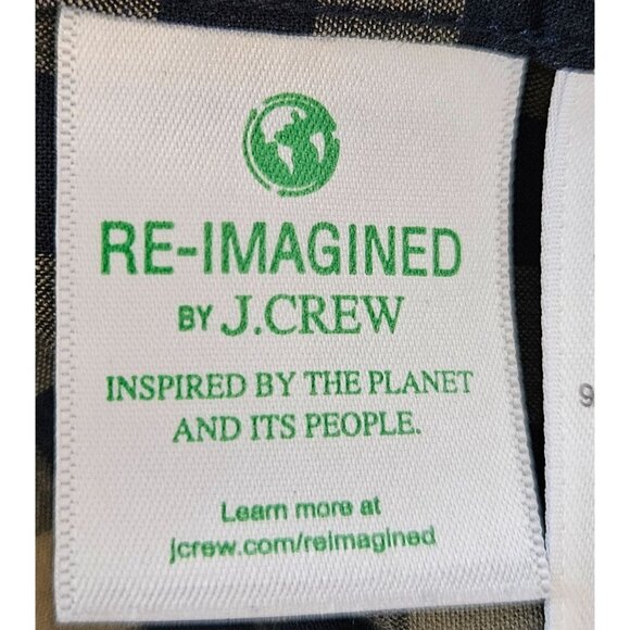 J. Crew Men Size XL Slim Fit Stretch Button Up Shirt Check Retro Organic Cotton - Picture 8 of 9